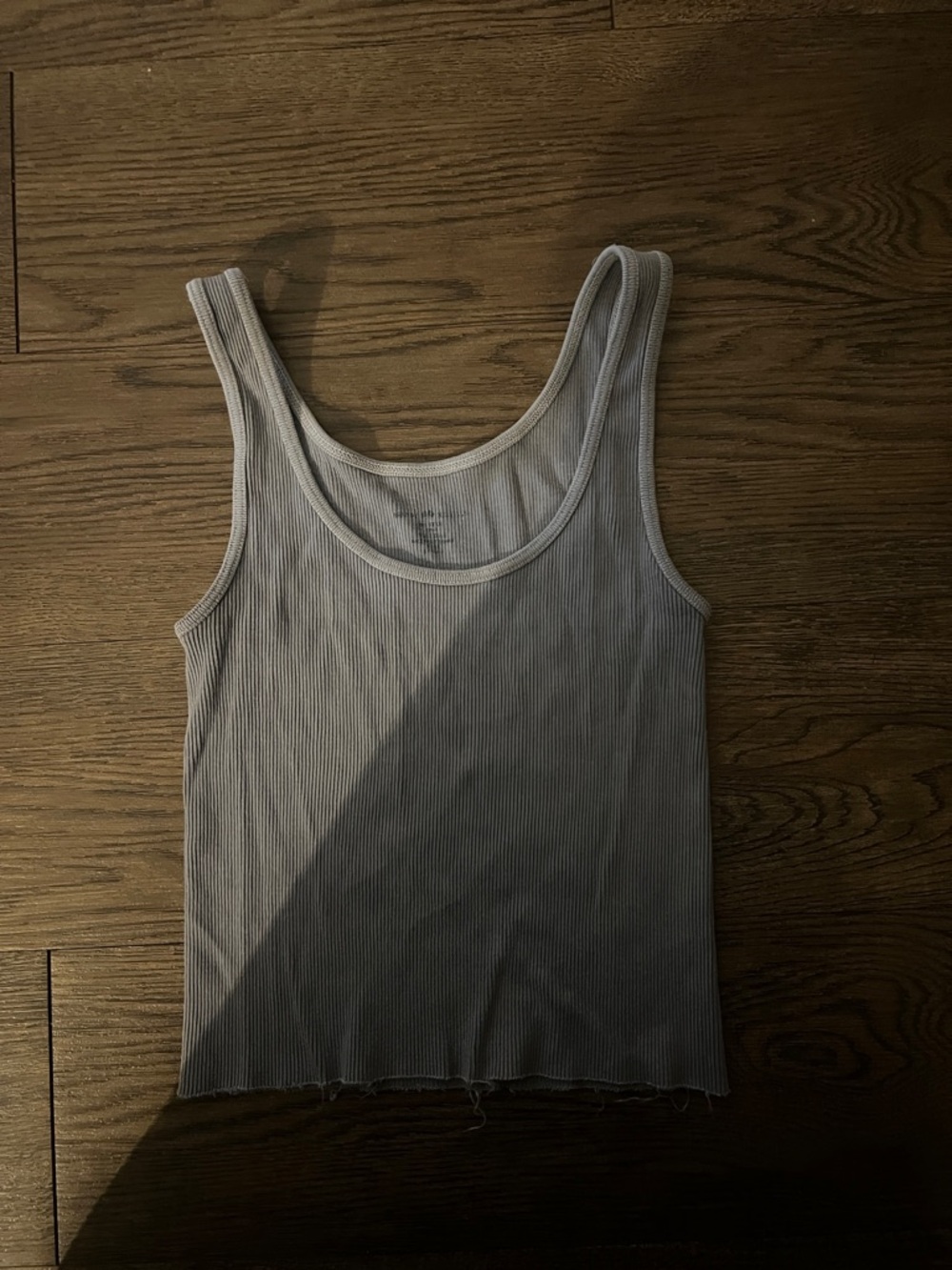 Brandy Ribbed Tank Top - Light Blue